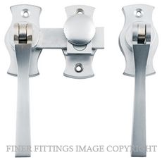 TRADCO 6464 FRENCH DOOR FASTENER - SQUARE SATIN CHROME