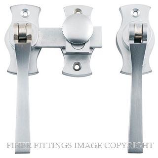 TRADCO 6464 FRENCH DOOR FASTENER - SQUARE SATIN CHROME