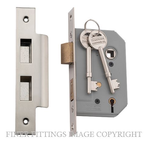 TRADCO 6168-6169 5 LEVER MORTICE LOCKS SATIN NICKEL