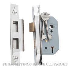 TRADCO 6164 - 6165 REBATED 5 LEVER LOCKS POLISHED NICKEL