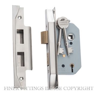 TRADCO 6172 REBATED 5 LEVER LOCK 46MM SATIN NICKEL