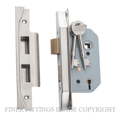 TRADCO 6172 - 6173 REBATED 5 LEVER LOCKS SATIN NICKEL