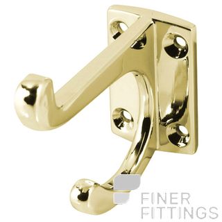 JAECO 291 HAT AND COAT HOOK BRASS PLATE