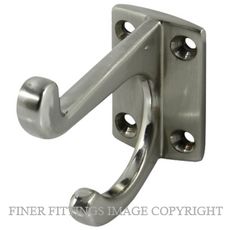 JAECO 291 HAT AND COAT HOOK SATIN NICKEL