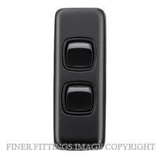 TRADCO 5341 SWITCH-CLIP ON-2 GANG MB BL 30X82 MATT BLACK