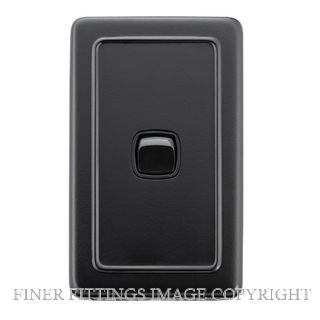 TRADCO 5342 SWITCH-CLIP ON-1 GANG MB BL 72X115 MATT BLACK