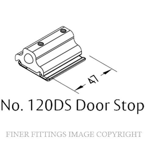 BRIO 120DS DOOR STOP SS SATIN STAINLESS