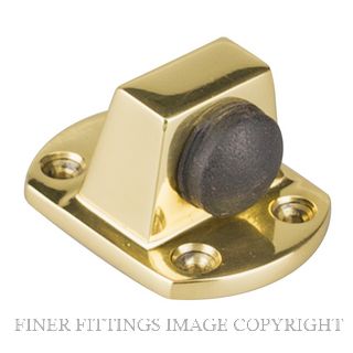 DRAKE & WRIGLEY 1408 PB SOLID DOOR STOP POLISHED BRASS