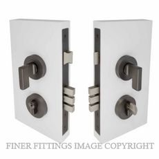 WINDOR 1364 MINI LEVER ENTRANCE LOCK KIT ROUND 60MM GRAPHITE NICKEL