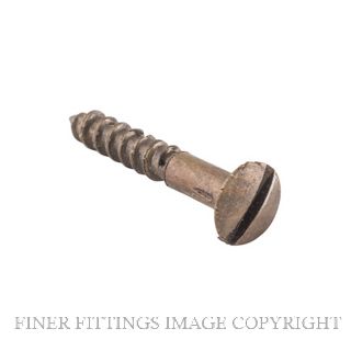TRADCO SCAB19 - SCAB25 SLOT HEAD SCREWS ANTIQUE BRASS