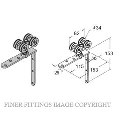 BRIO 52GN - 52SS-GN ANGLE BRACKET HANGERS