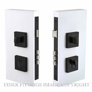 WINDOR 1184 BLK DOUBLE TURN LOCK SQUARE 60MM MATT BLACK