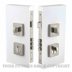 WINDSOR 1184 BN DOUBLE TURN LOCK SQUARE 60MM BRUSHED NICKEL