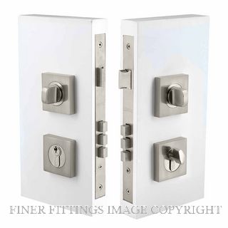 WINDOR 1184 BN DOUBLE TURN LOCK SQUARE 60MM BRUSHED NICKEL