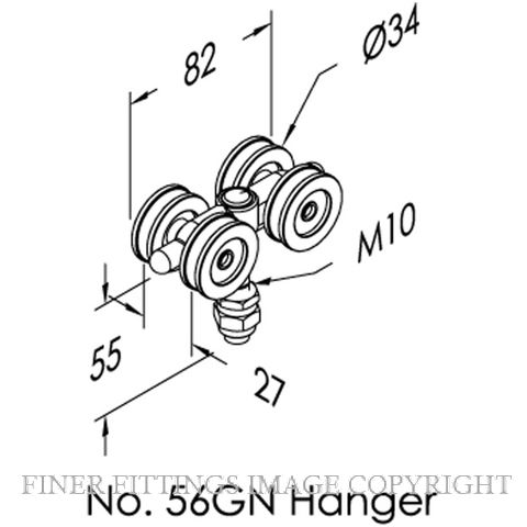 BRIO 56GN - 56SS-GN BOLT FIX HANGERS