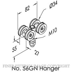 BRIO 56GN - 56SS-GN BOLT FIX HANGERS