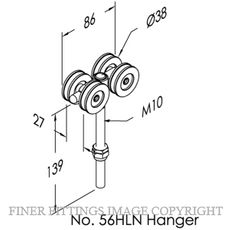 BRIO 56HLN - 56SS-HLN EXTENDED BOLT FIX HANGERS