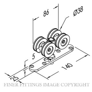 BRIO 57HN HANGER 350KG - TOP EDGE FIX