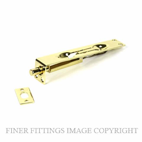 SYLVAN SYBOLT PB 304 GRADE SS FLUSH BOLT 6" POLISHED BRASS