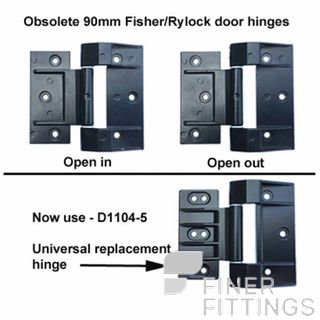 FFHD1104-5 HINGE - FISHER/RYLOCK 90MM DOOR BLACK