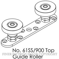 BRIO 61SS/900 TOP GUIDE DOUBLE NYLON ROLLER SATIN STAINLESS