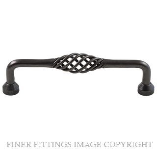 SYLVAN EU63 BILSTON 128MM CABINET HANDLE ANTIQUE BLACK