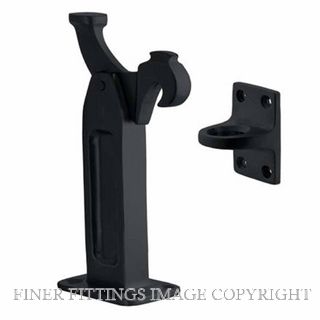 MILES NELSON 608 LATCH BACK HEAVY DUTY FLOOR MOUNT MATT BLACK