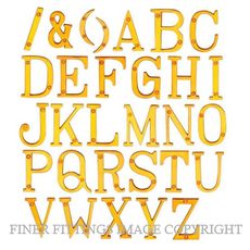 ELEMENTS 5013 ALPHABET 50MM POLISHED BRASS