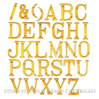 ELEMENTS HARDWARE 5013-A 50MM ALPHABET A POLISHED BRASS