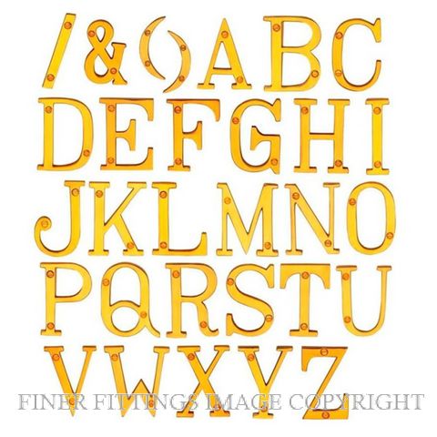 ELEMENTS 5013 ALPHABET 50MM POLISHED BRASS