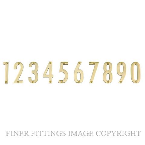 ELEMENTS 5252 76MM MODERN NUMERAL POLISHED BRASS