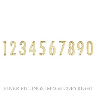 ELEMENTS HARDWARE 5253-0 100MM MODERN NUMERAL #0 POLISHED BRASS