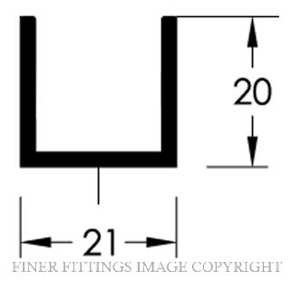 BRIO 94A-A20 CHANNEL ALUM ANOD 2000MM ANODISED ALUMINIUM