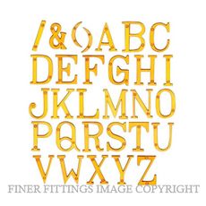 ELEMENTS 5014 ALPHABET 76MM POLISHED BRASS