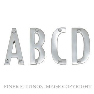 ELEMENTS HARDWARE 5300-A 50MM FACE FIX ALPHABET #A SATIN CHROME