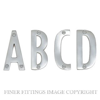 ELEMENTS HARDWARE 5301-A 76MM FACE FIX ALPHABET #A SATIN CHROME