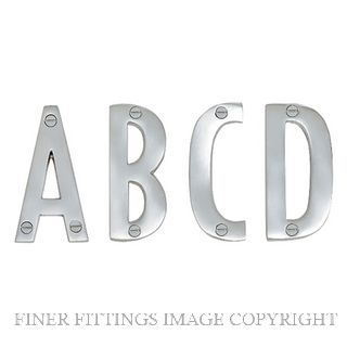 ELEMENTS HARDWARE 5302-A 100MM FACE FIX ALPHABET #A SATIN CHROME