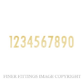 ELEMENTS HARDWARE 5254-0 150MM MODERN NUMERAL #0 POLISHED BRASS