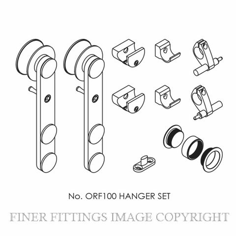 BRIO ORF100PR OPEN RAIL FACE FIX TIMBER FITTING PACK MATT BLACK