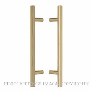 WINDSOR 8190 UB PULL HANDLE BACK TO BACK 300MM OA UNLACQUERED BRASS