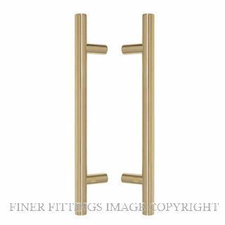 WINDSOR 8190 UB PULL HANDLE BACK TO BACK 300MM OA UNLACQUERED BRASS