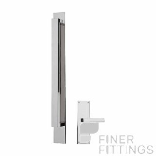 DELF DFDLM600SPS LINEA METRO 600MM SINGLE PULL HANDLE LOCKSET POLISHED STAINLESS