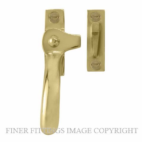 WINDSOR 5195L UB SPLIT RAIL FASTENER - LEFT HAND UNLACQUERED BRASS