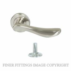 MILES NELSON MILANO ANZIO ROUND ROSE LEVERSETS SATIN NICKEL