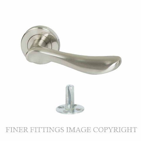 MILES NELSON MILANO ANZIO ROUND ROSE LEVERSETS SATIN NICKEL