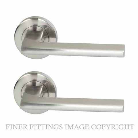 MILES NELSON MILANO FORLI ROUND ROSE LEVERSETS SATIN NICKEL