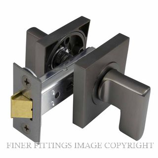 WINDSOR 9096 BN MINI TURN LATCH SET - 60MM B/S SQ. ROSE GRAPHITE NICKEL