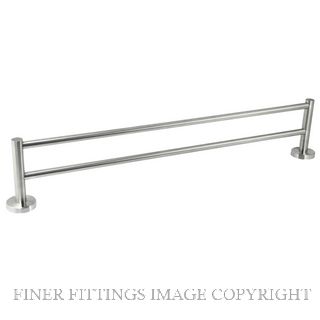 JAECO BRESCIA 600MM DOUBLE TOWEL RAIL STAINLESS STEEL