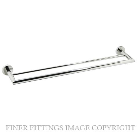 JAECO LISCIO DOUBLE TOWEL RAIL 600MM POLISHED STAINLESS STEEL