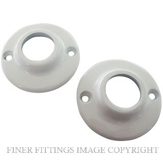 JAECO 293 END FLANGE 20MM (PAIR) WHITE